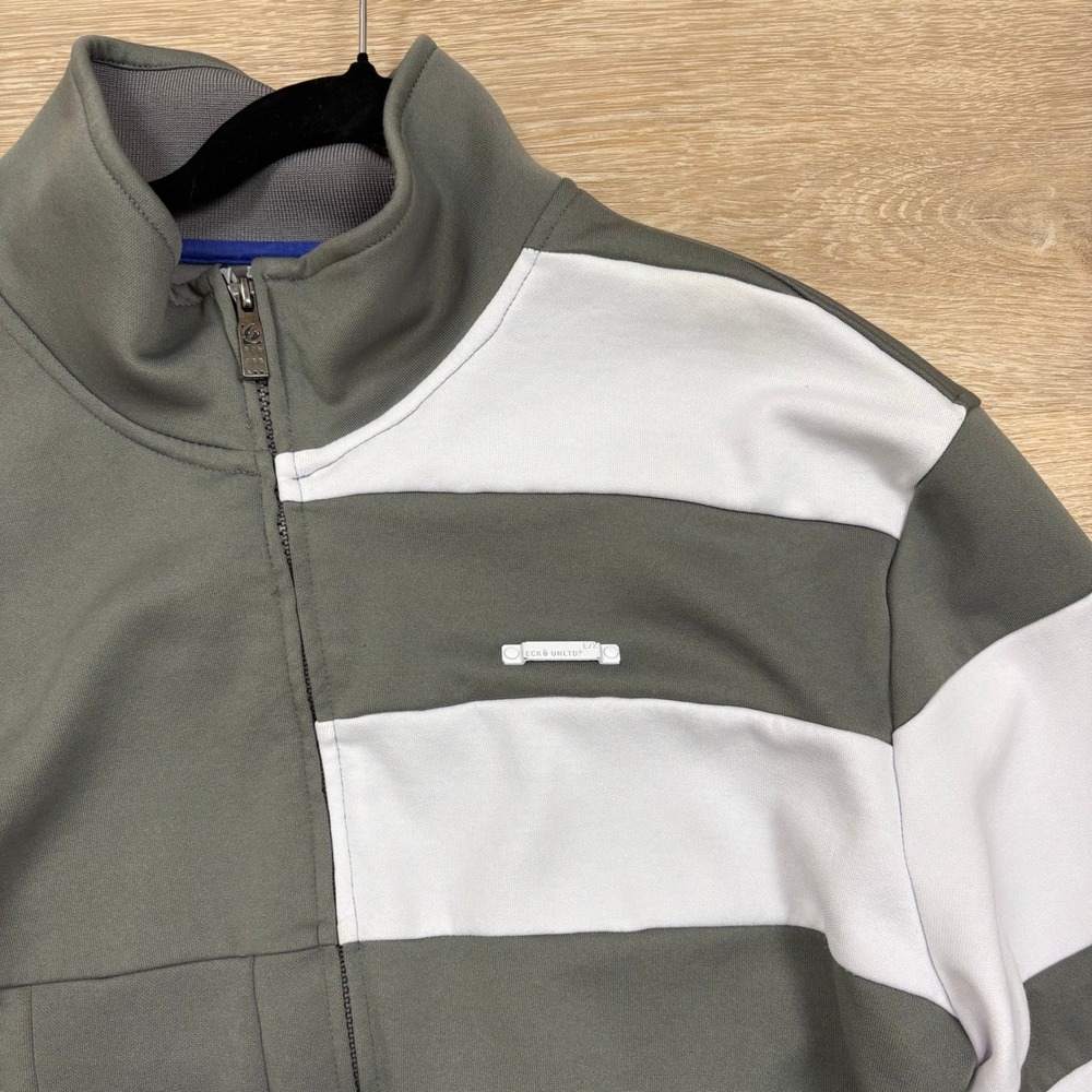 Vintage Y2K Ecko Unltd Colorblock Full Zip Track Jacket Men's Large Color Gray - Picture 2 of 7